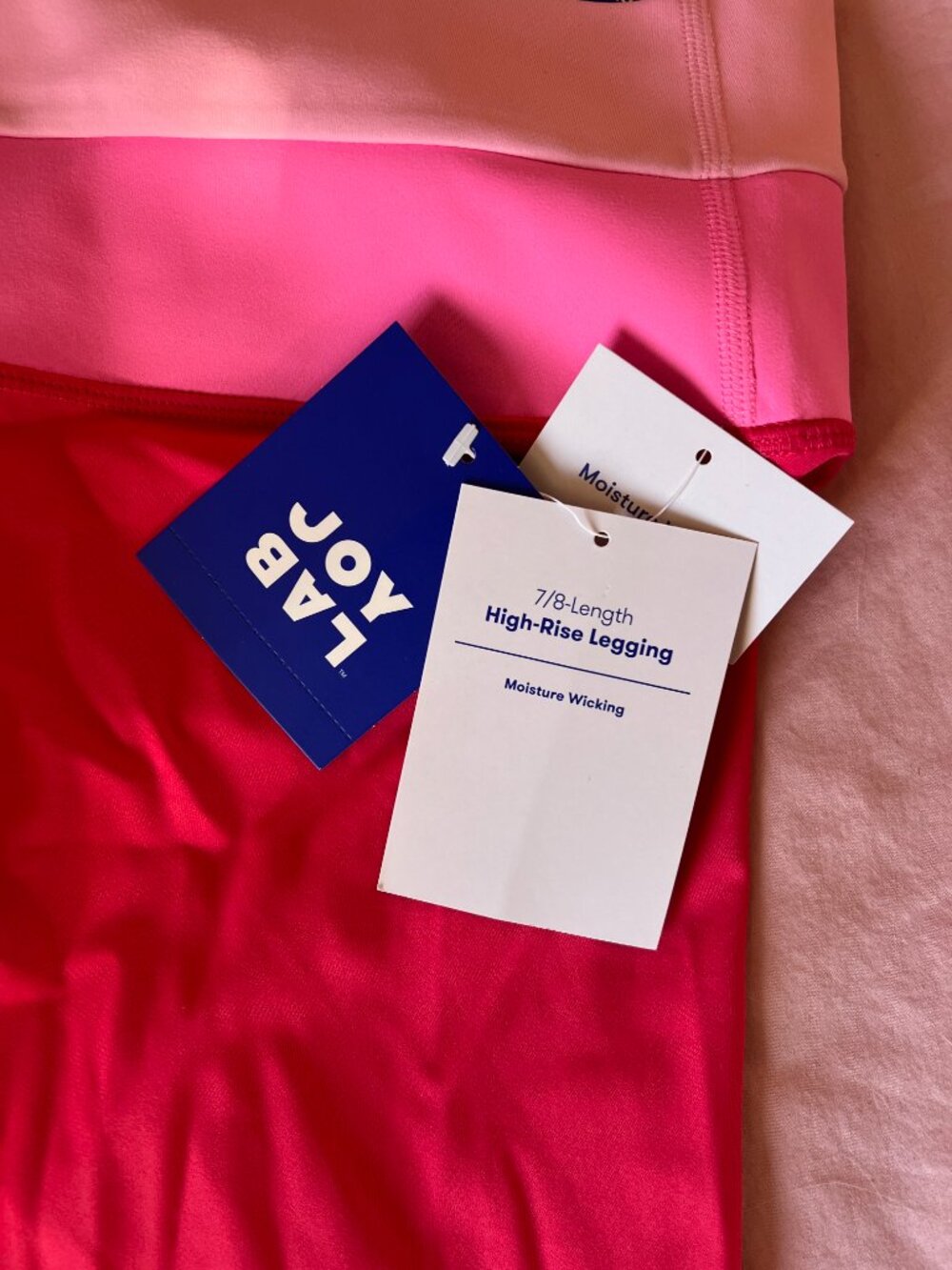 JoyLab High-Rise Colorblock Pink Workout Set - Picture 7 of 8